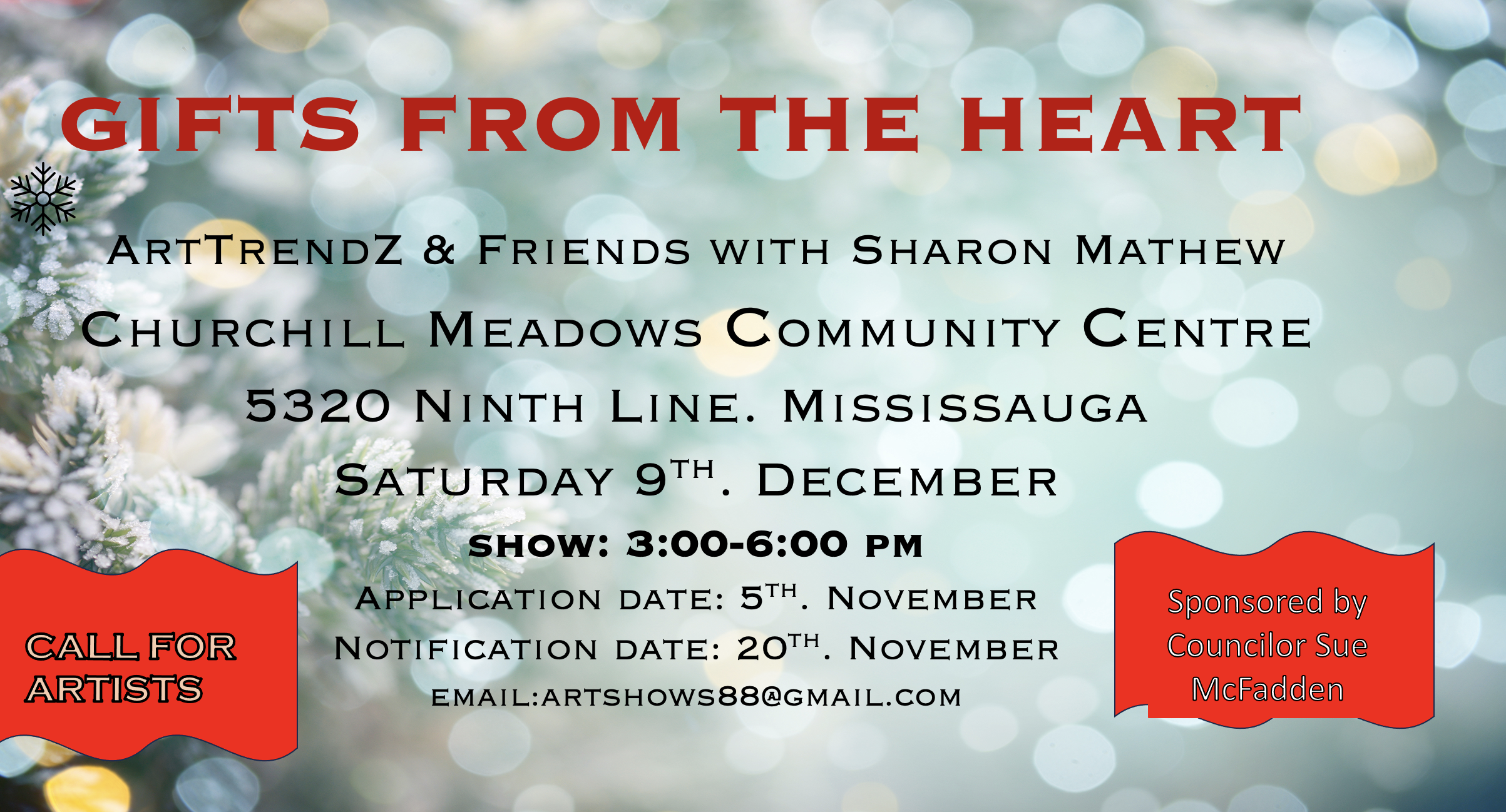 Call for Artisans! ArtTrendZ – Gifts from the Heart Show & Sale